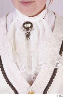  Photos Woman in Historical Dress 75 17th century Historical clothing upper body white gold shirt with decoration 0011.jpg